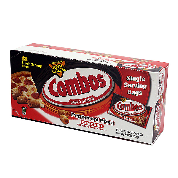Combos pepperoni pizza cracker 18ct